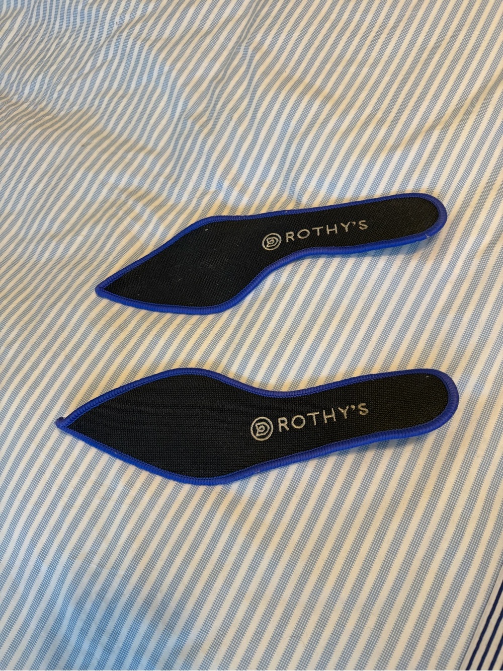 Rothy's Black Insoles with Blue Trim - Slip-In Shoe Cushions
